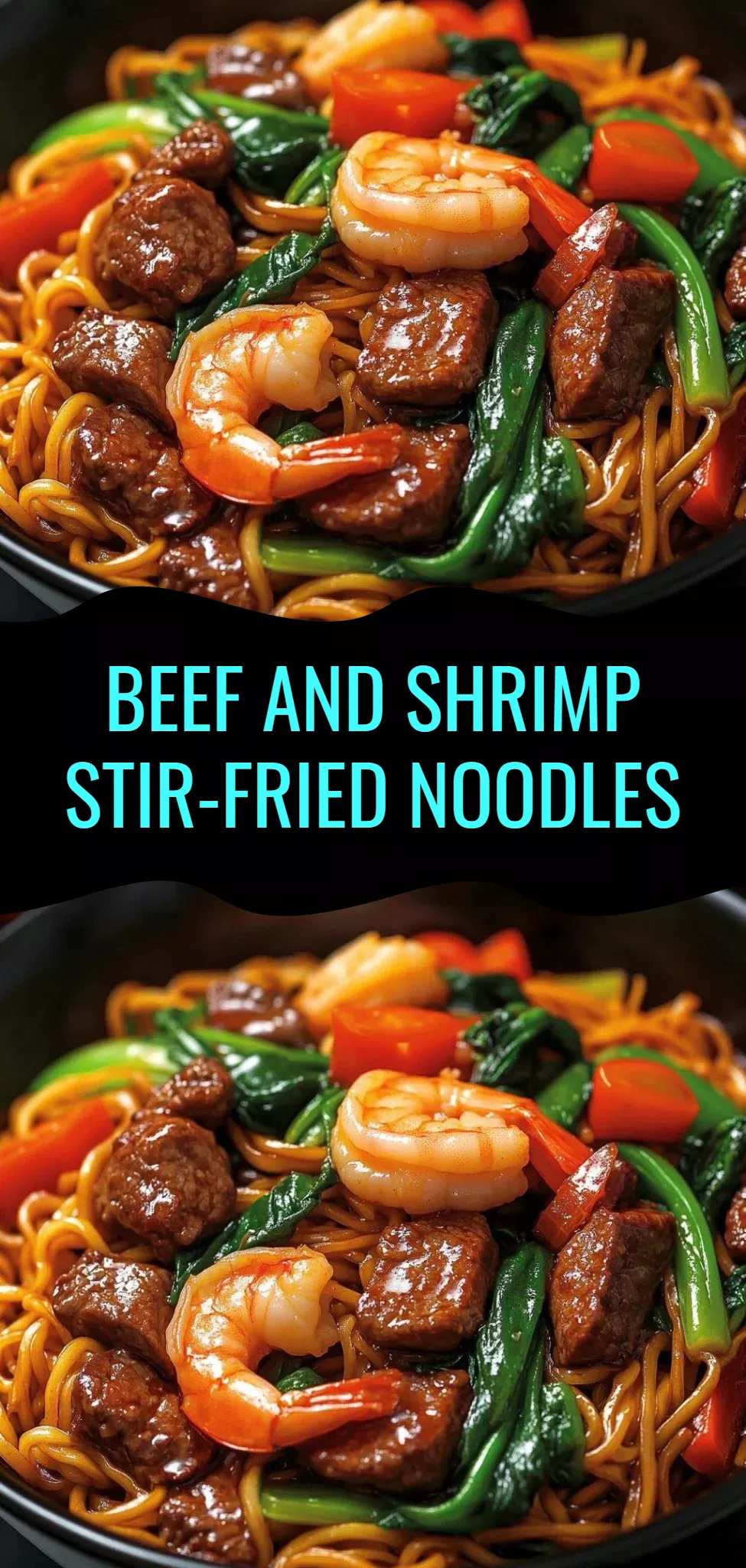 Beef and Shrimp Stir-Fried Noodles