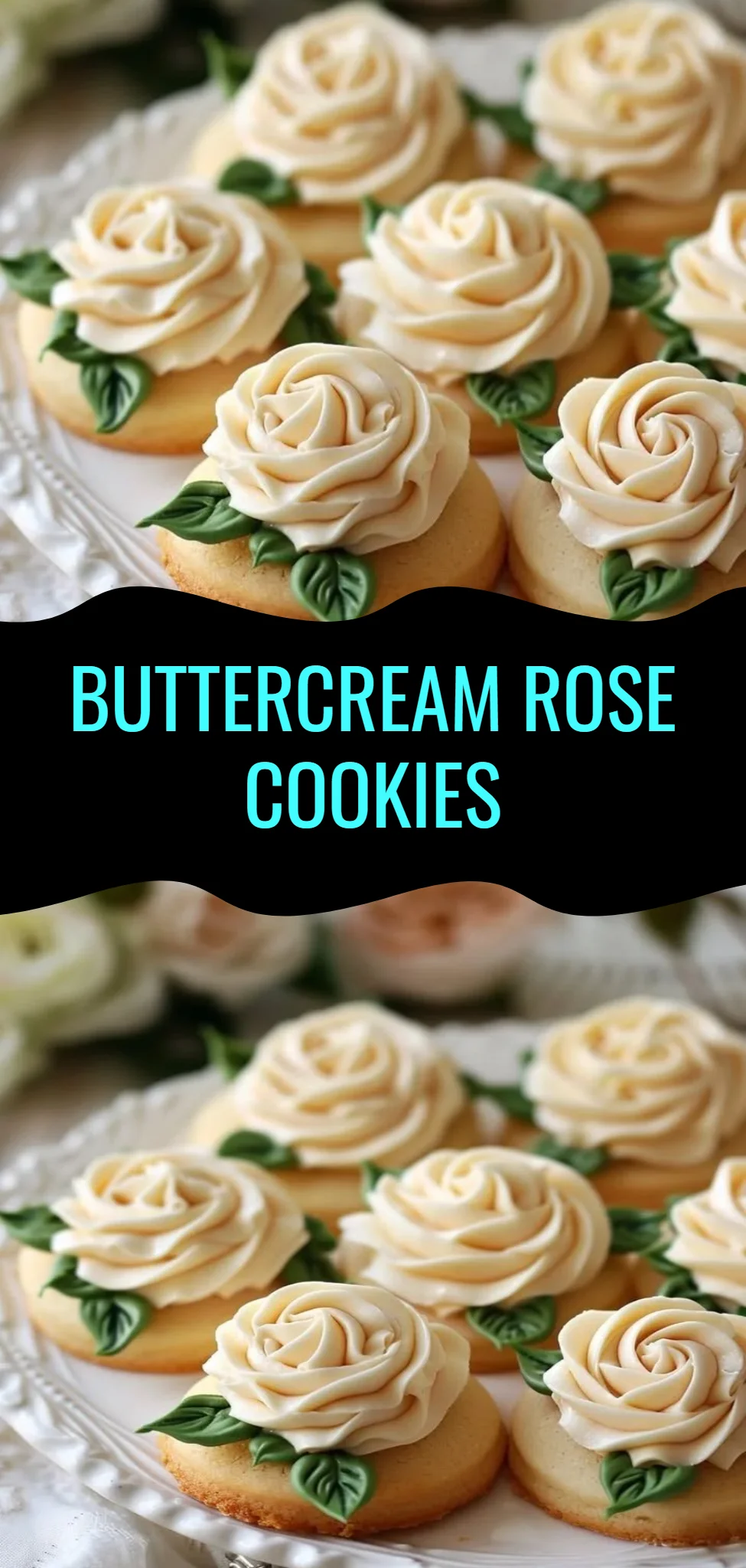 Buttercream Rose Cookies