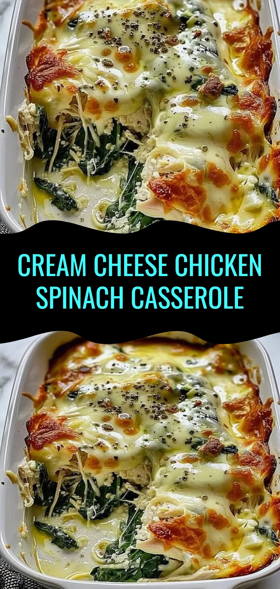 Cream Cheese Chicken Spinach Casserole