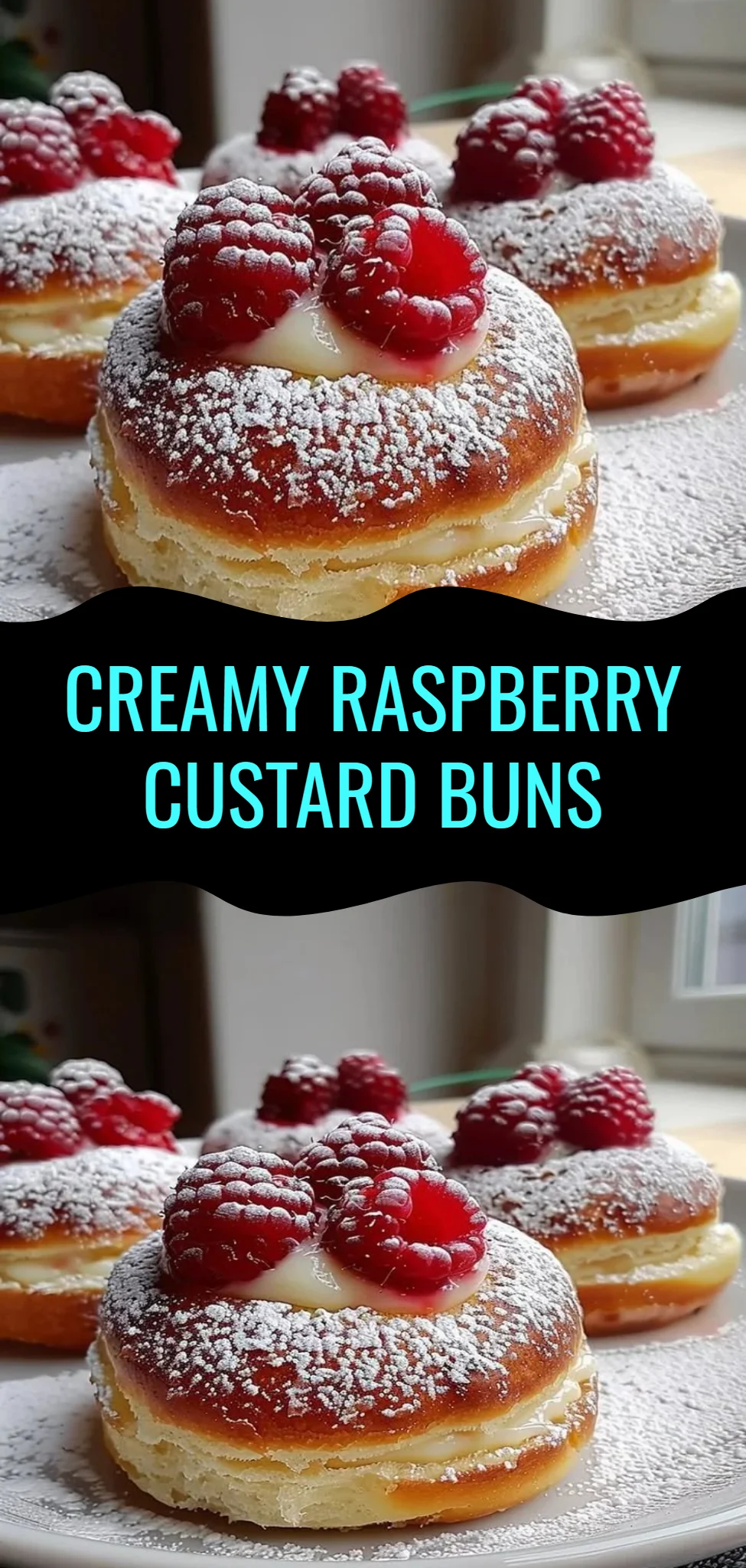 Creamy Raspberry Custard Buns