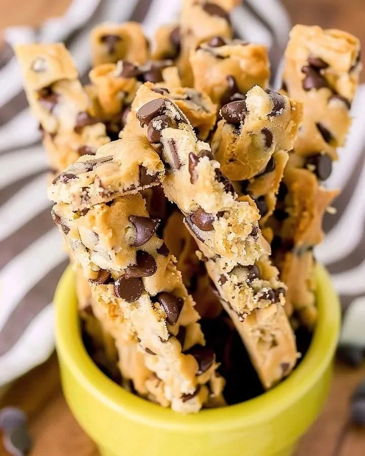 Chocolate chip dough twists fresh and ready to enjoy.