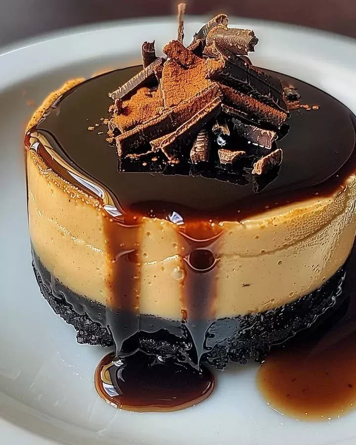 Delicious Espresso Cheesecake Minis topped with coffee beans