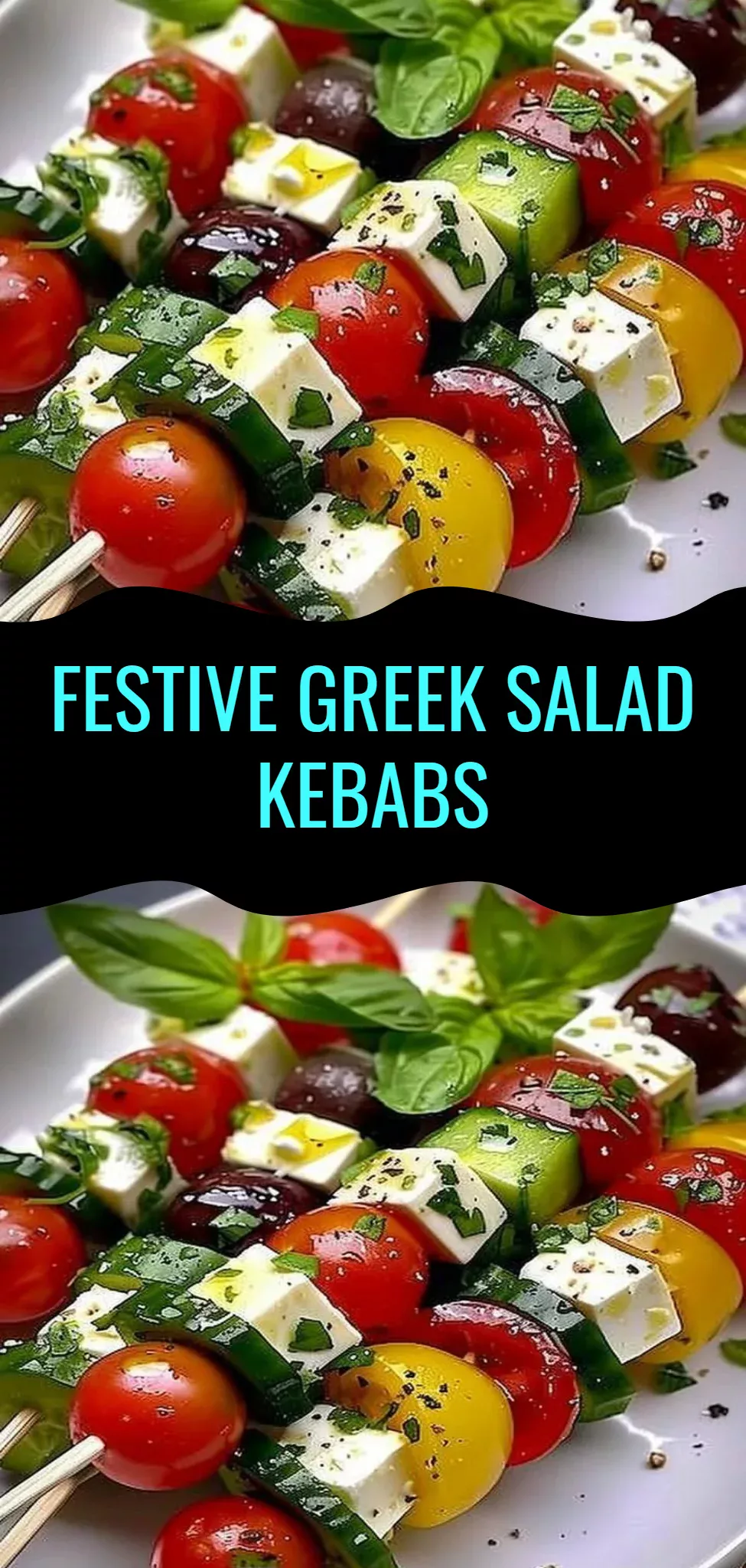 Festive Greek Salad Kebabs