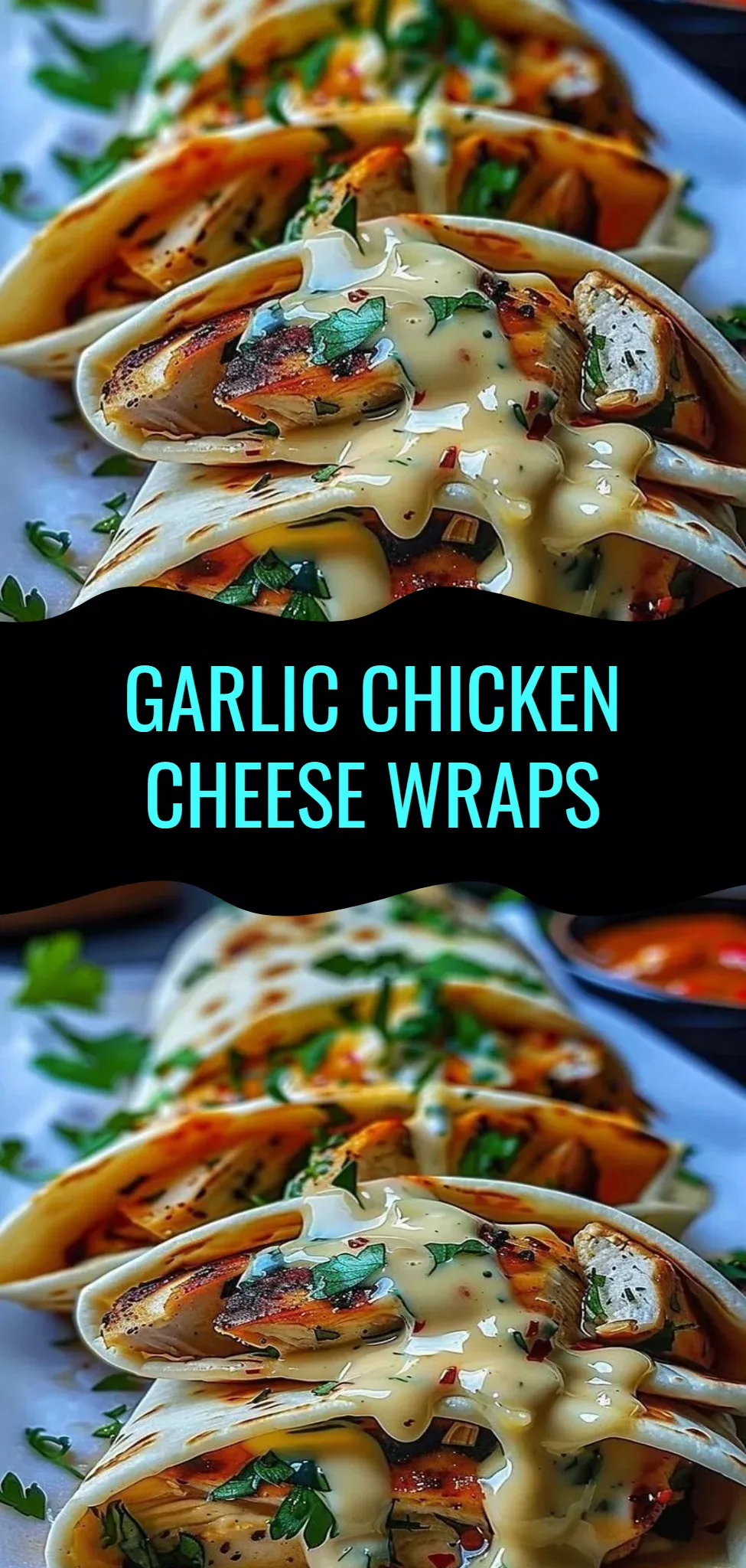 Garlic Chicken Cheese Wraps