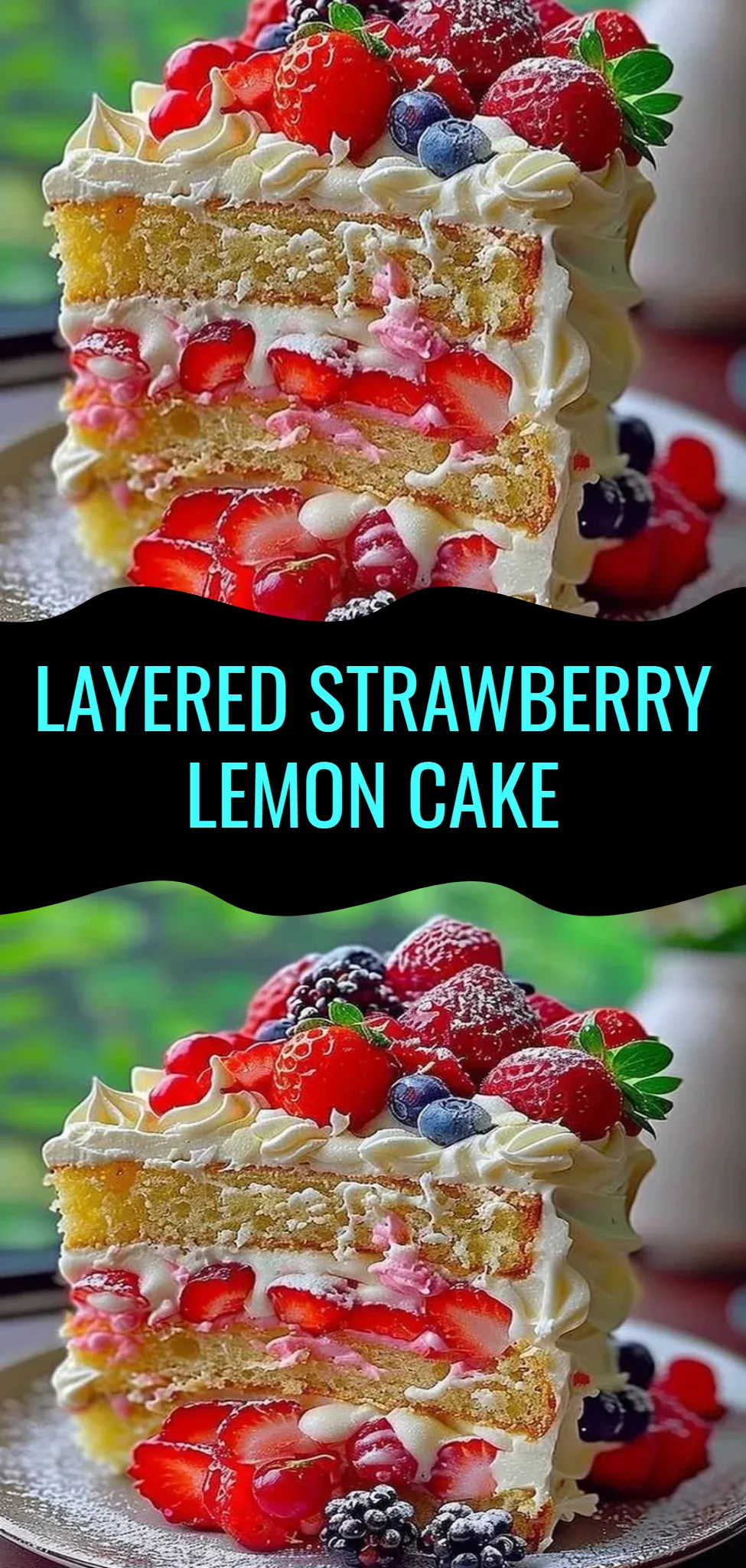 Layered Strawberry Lemon Cake