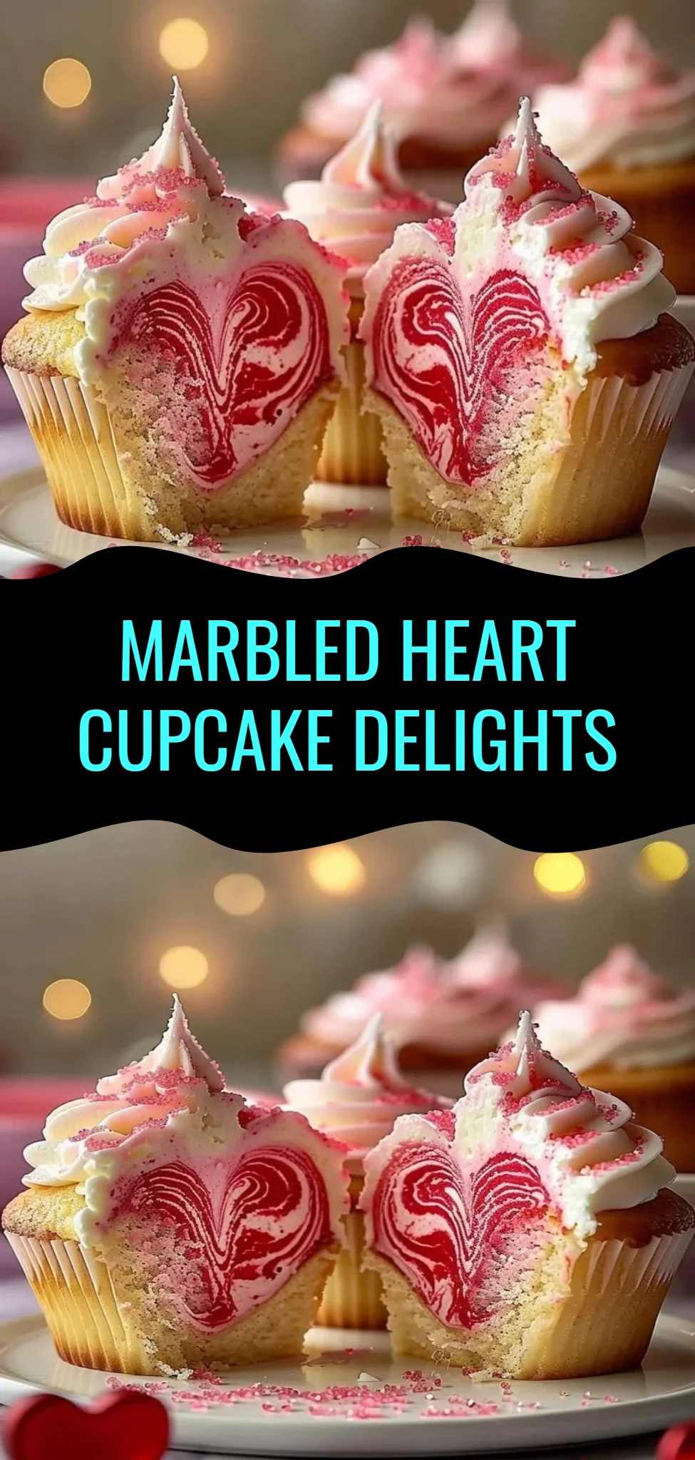 Marbled Heart Cupcake Delights