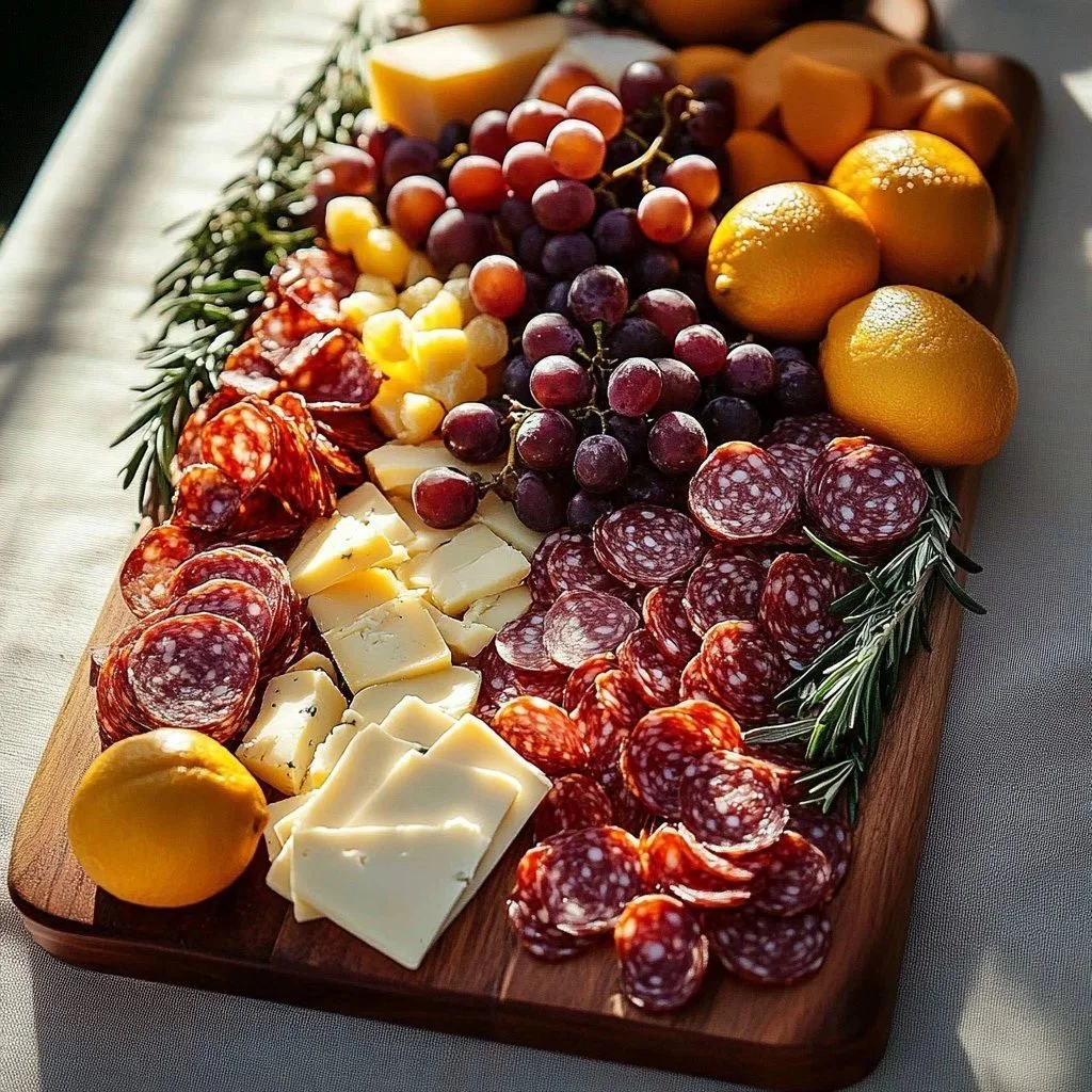 Colorful Mediterranean Grazing Platter with olives, cheeses, and fresh vegetables.