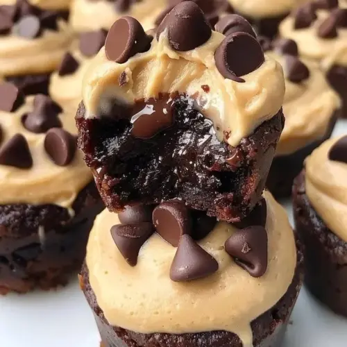 Mini chocolate chip brownie bites - rich, chewy, and perfect for sharing