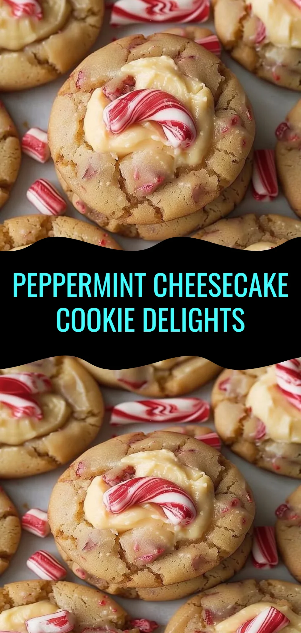 Peppermint Cheesecake Cookie Delights