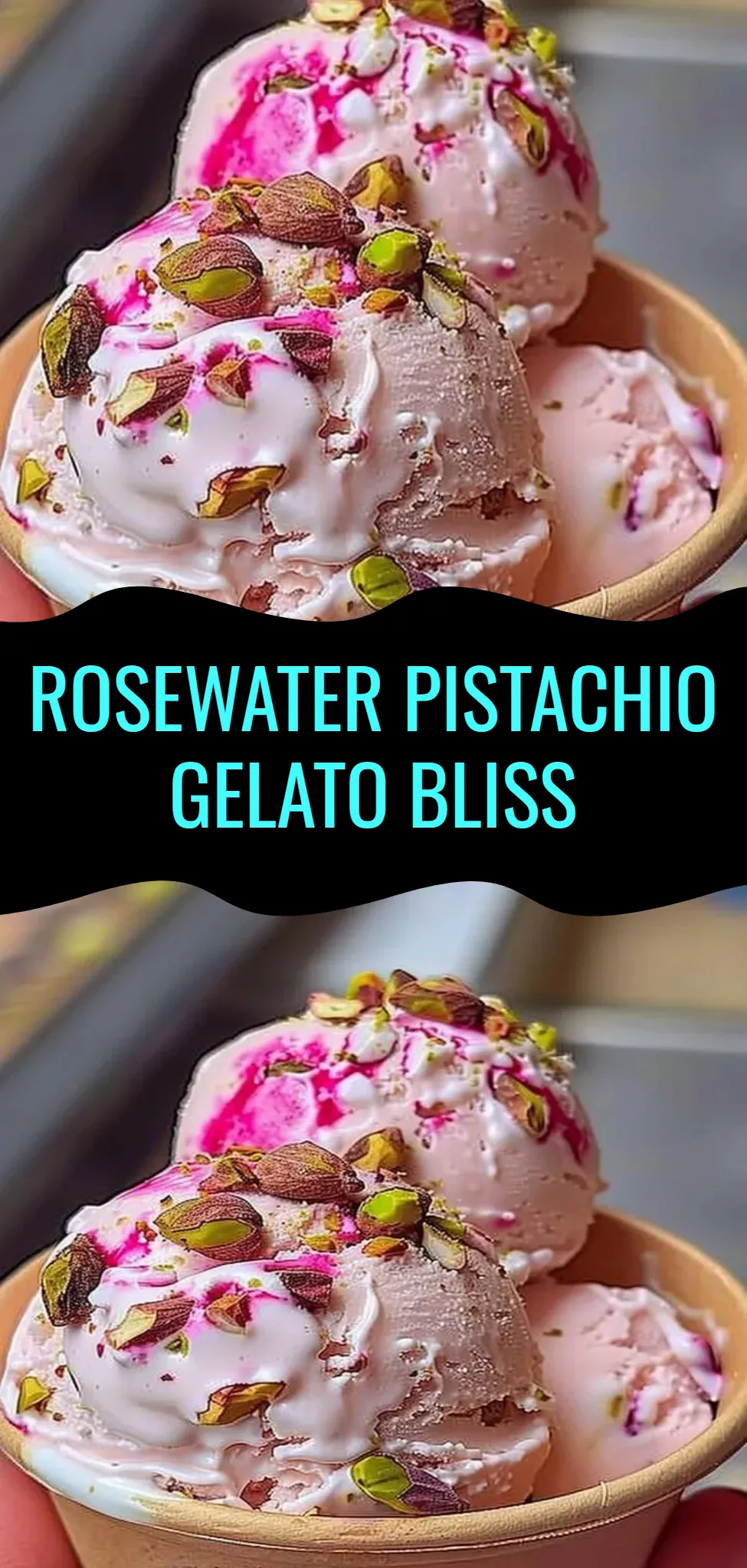Rosewater Pistachio Gelato Bliss