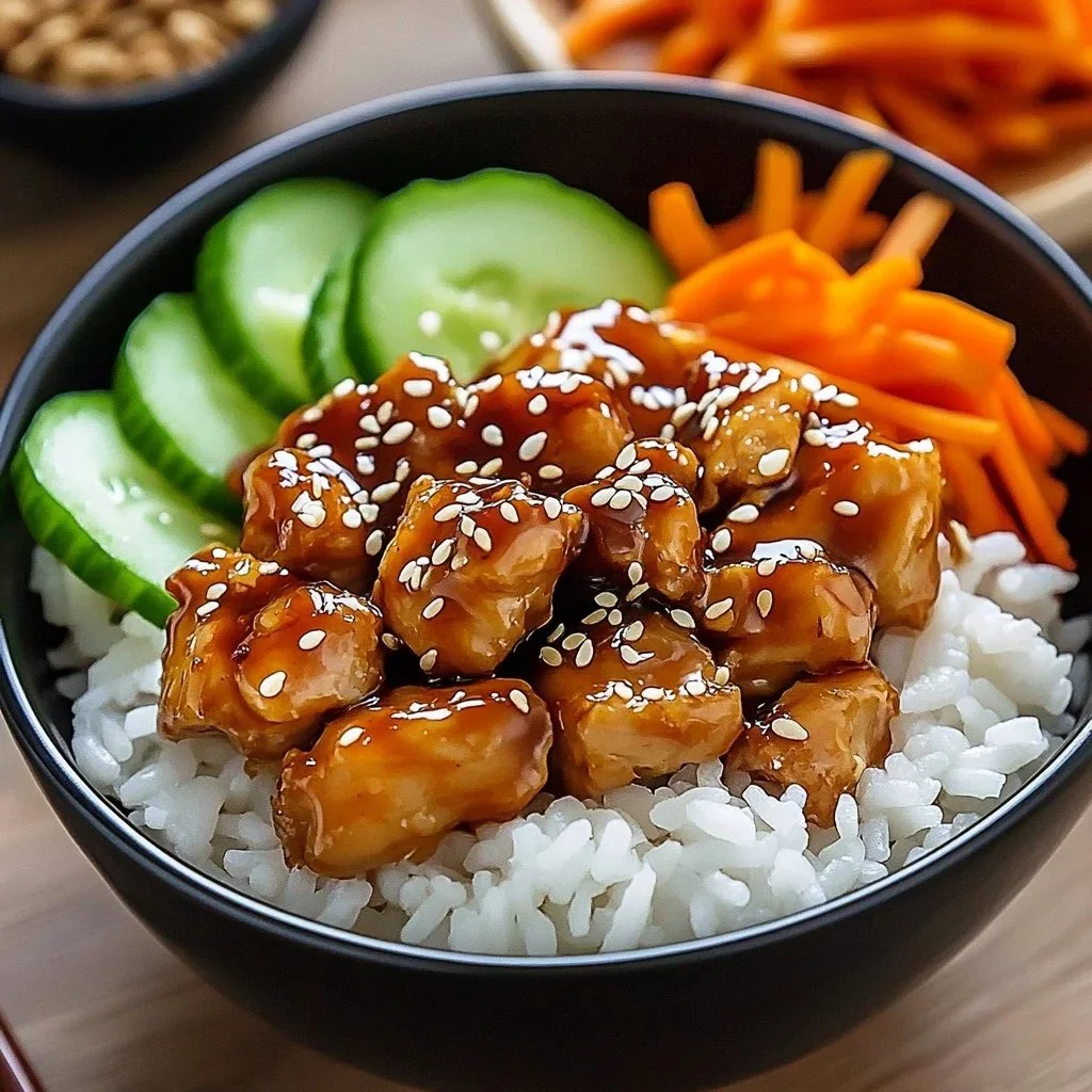 Delicious sizzling hibachi chicken with rice on a grill plate