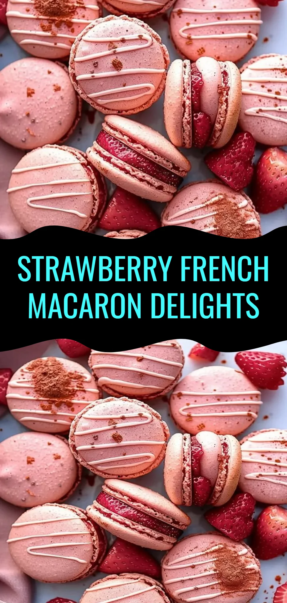 Strawberry French Macaron Delights